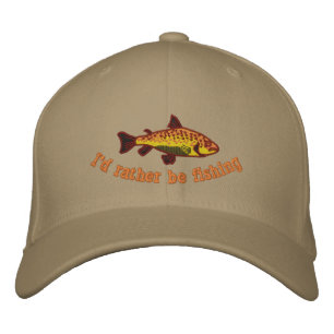 Brodée Je préférerais être Casquette de pêche
