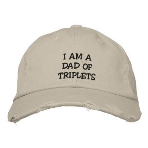BRODÉE "JE SUIS UN PÈRE DE TRIPLETS" LE CASQUETTE DE L'HO