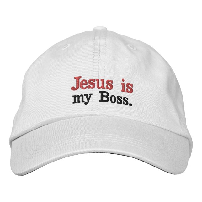 Brodée Jésus est mon casquette à la mode de patron (Devant)