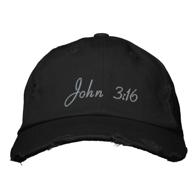 Brodée John 3:16 Casquette de baseball brodé personnalisa (Devant)