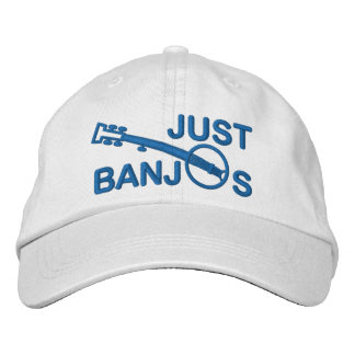 Brodée Juste Banjos Casquette avec Broderie Bleue