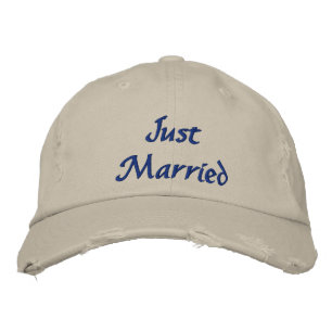 Brodée Juste un Casquette marié