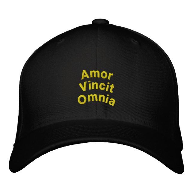 Brodée L'amour conquiert tous : Casquette brodé (Devant)