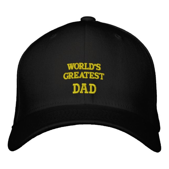 Brodée Le plus grand papa du monde... casquette brodé WOO (Devant)