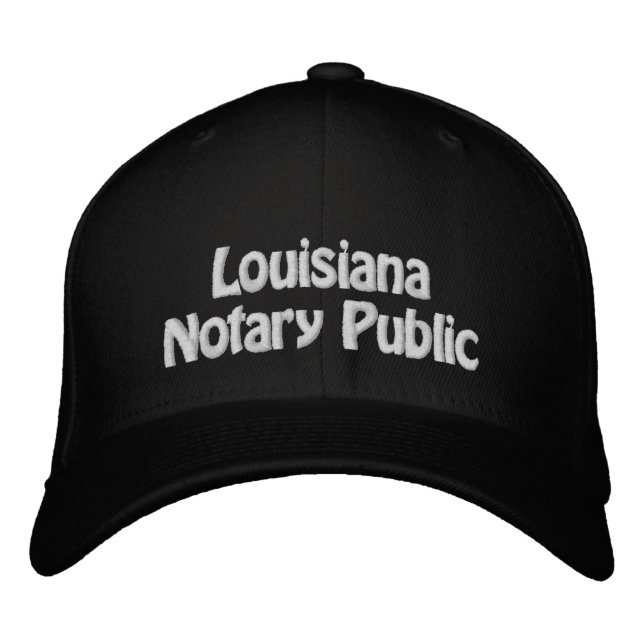 Brodée Louisiane Notaire Public Brodé Casquette De Baseba (Devant)