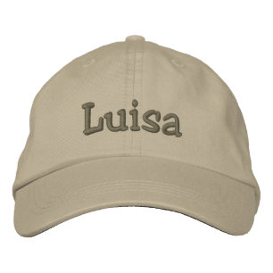 Brodée Luisa Nom Casquette de baseball brodé Khaki