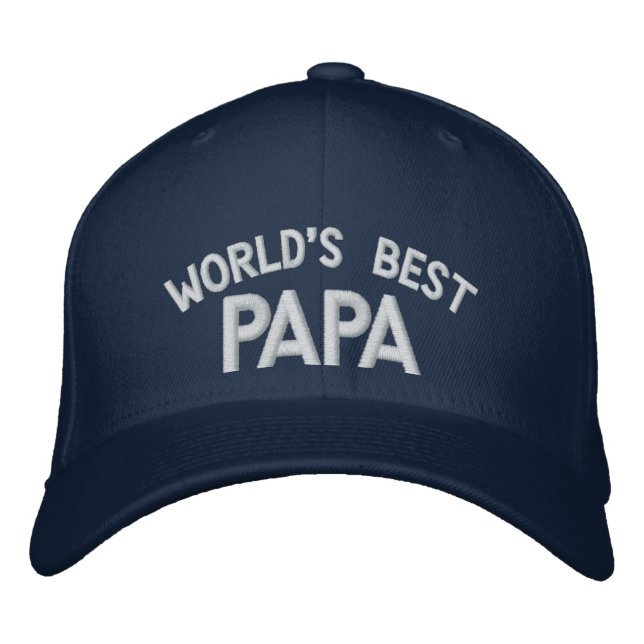 Brodée Meilleur Casquette brodé Papa du monde (Devant)