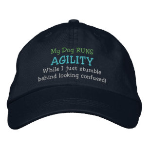 Brodée Mon chien fait preuve d'agilité Casquette brodé