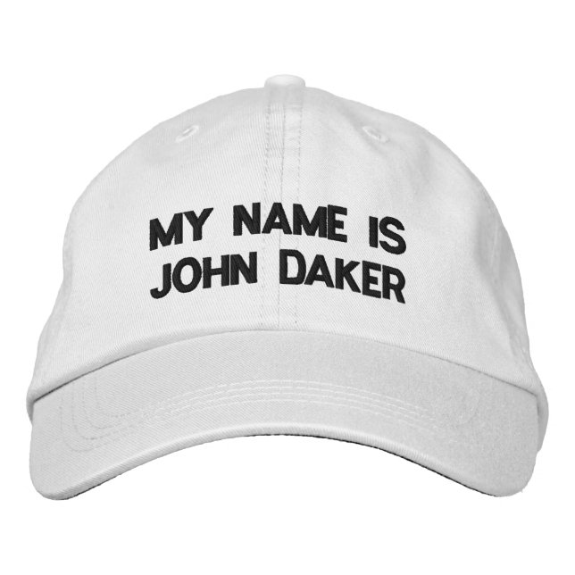 Brodée MON NOM EST JOHN DAKER - Casquette ajustable perso (Devant)