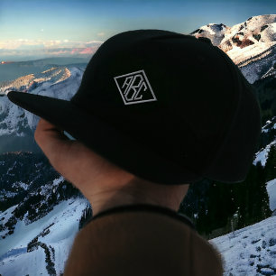 Brodée Monogramme de Casquette brodé gris sur Casquette