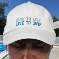 Nager pour vivre, vivre pour nager casquette brodé