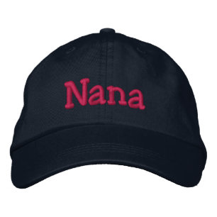 Brodée Nana brodé Casquette de baseball Marine rose chaud