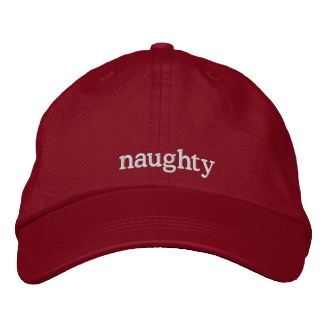 Brodée Naughty ou Nice Casquette (Naughty) (Devant)
