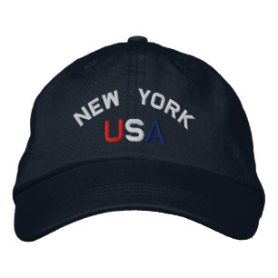 Brodée New York USA Brodé Casquette bleu marine