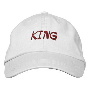Brodée Nom de roi personnalisé Casquette de baseball coul