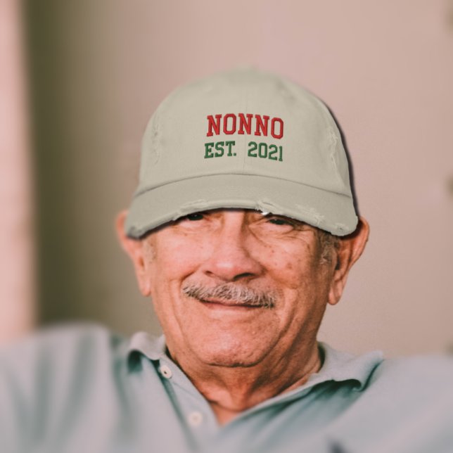 Brodée Nonno - est.2021 Casquette de baseball brodé (Créateur téléchargé)