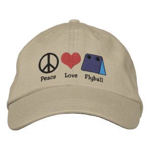 Brodée Peace Love Flyball Casquette brodé