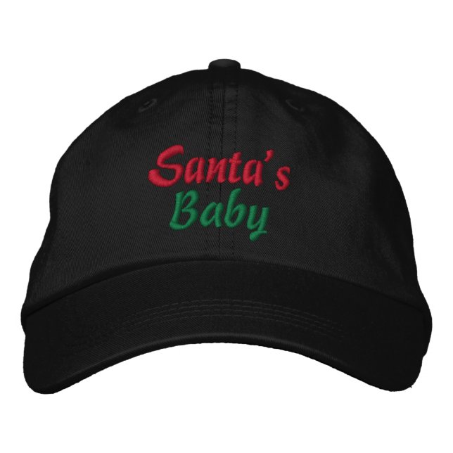 Brodée Père Noël Casquette de Noël pour bébé (Devant)