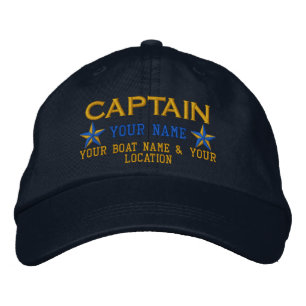 Brodée Personnalisé Capitaine Stars Ball Casquette Broder