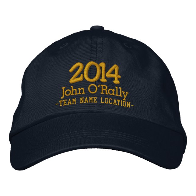 Brodée Personnaliser Casquette 2014 Votre nom Votre jeu (Devant)