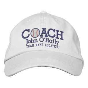 Brodée Personnaliser le nom du Casquette de l'entraîneur 