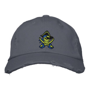 Brodée Pirate Capitaine Crâne Casquette brodé