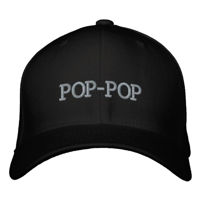 Brodée Pop Pop Grand-père Casquette de baseball brodé (Devant)