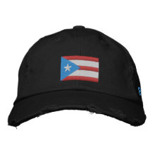 Porto Rico Boricua Drapeau Casquette brodé