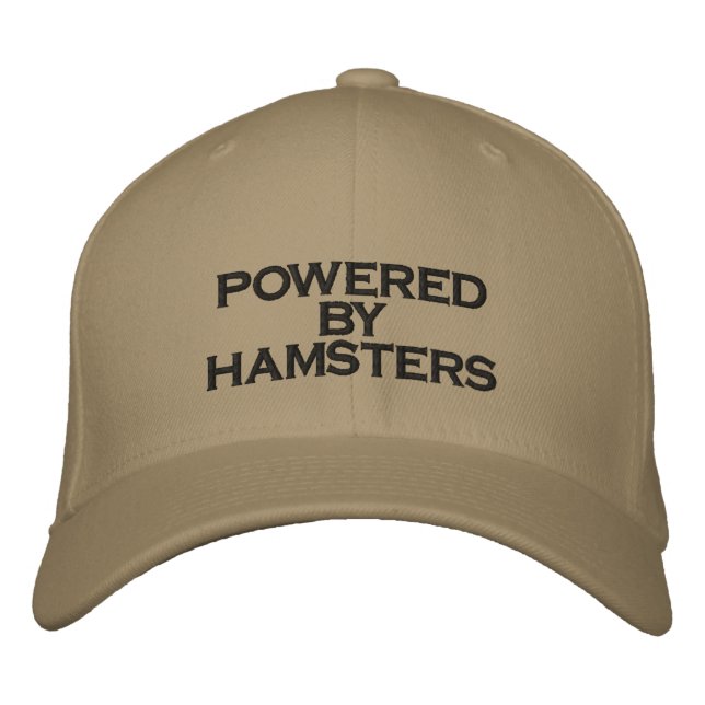 Brodée POWERED BY HAMSTERS - casquette (Devant)