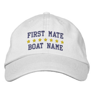 Brodée Premier compagnon nautique votre casquette blanc