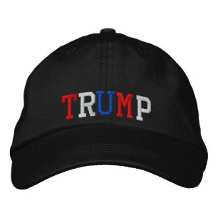 Brodée Président Trump 2020 Casquette patriotique bleu ro