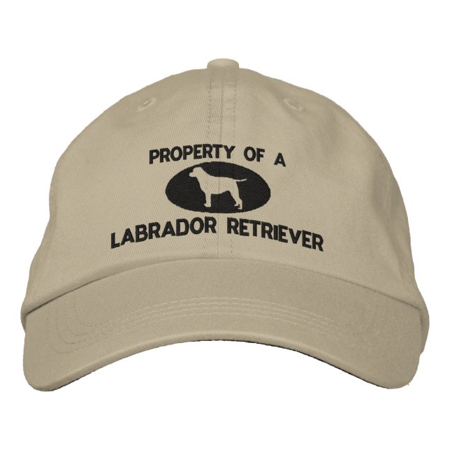 Brodée Propriété d'un Casquette brodé de Labrador Retriev (Devant)
