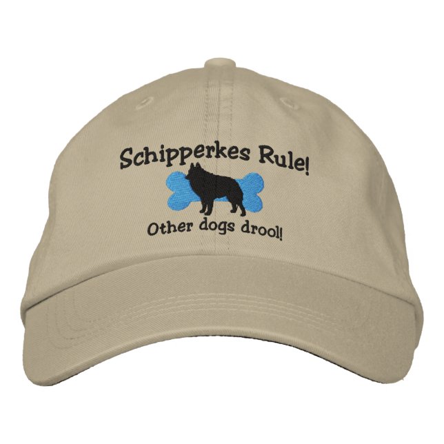Brodée Règle Schipperkes Casquette brodé (Devant)