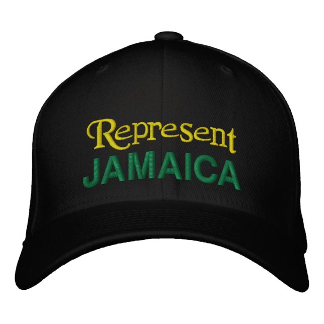 Brodée Représenter le Casquette jamaïcain (Devant)