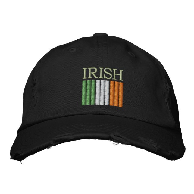 Brodée Saint Patrick's Day Irlande Casquette du drapeau (Devant)