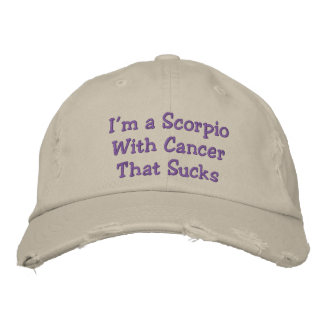 Brodée Scorpion Avec Le Cancer Qui Sucre, Casquette Disto