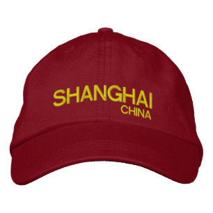 Brodée Shanghai Chine Casquette ajustable personnalisé