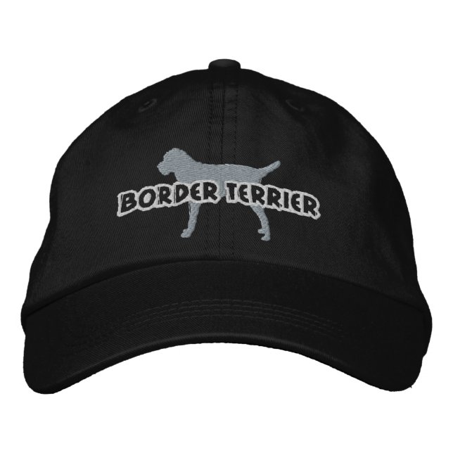 Brodée Silhouette Bordure Terrier Casquette brodé (Devant)