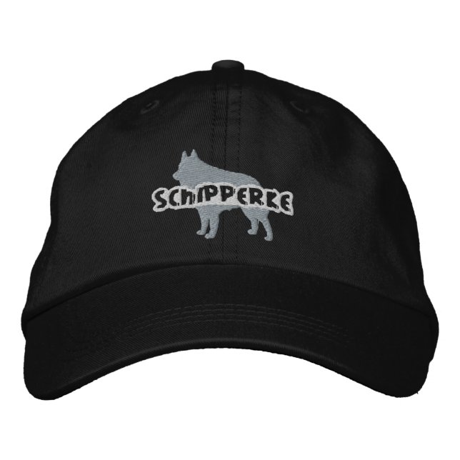 Brodée Silhouette Schipperke Casquette brodé (Devant)