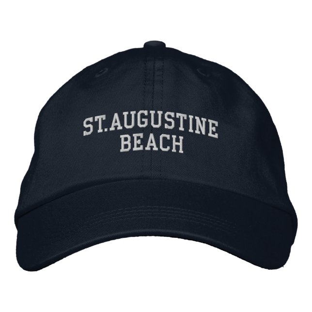 Brodée St. Augustine Beach Casquette de baseball brodé (Devant)