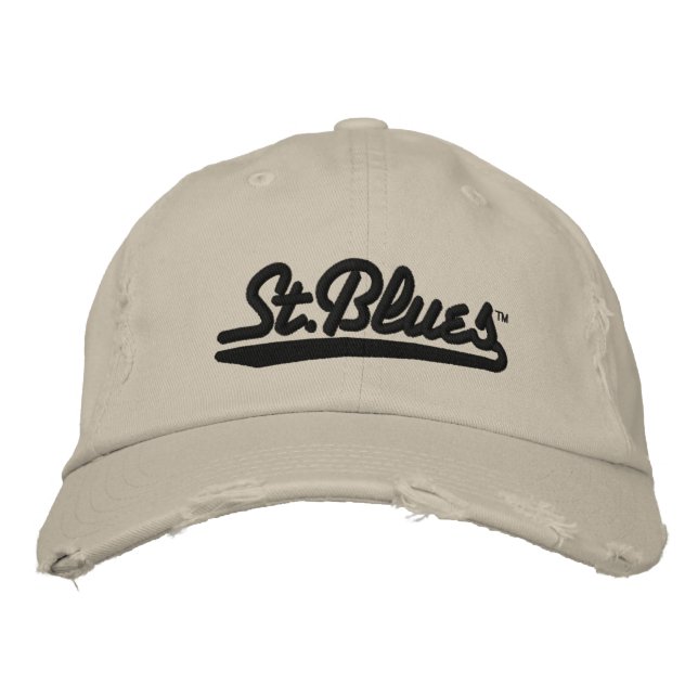 Brodée St Blues brodé casquette en détresse (Devant)