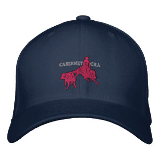 Brodée Stitch Cabernet CHA Bleu Marine Casquette Rose