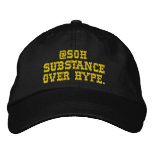 Brodée Substance sur Casquette hype