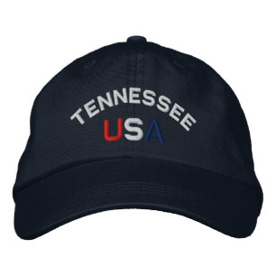 Brodée Tennessee USA Brodé Marine Casquette bleu