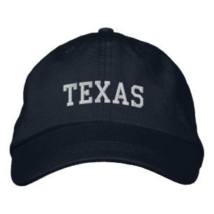 Brodée Texas Brodé Ajustable Casquette Navy
