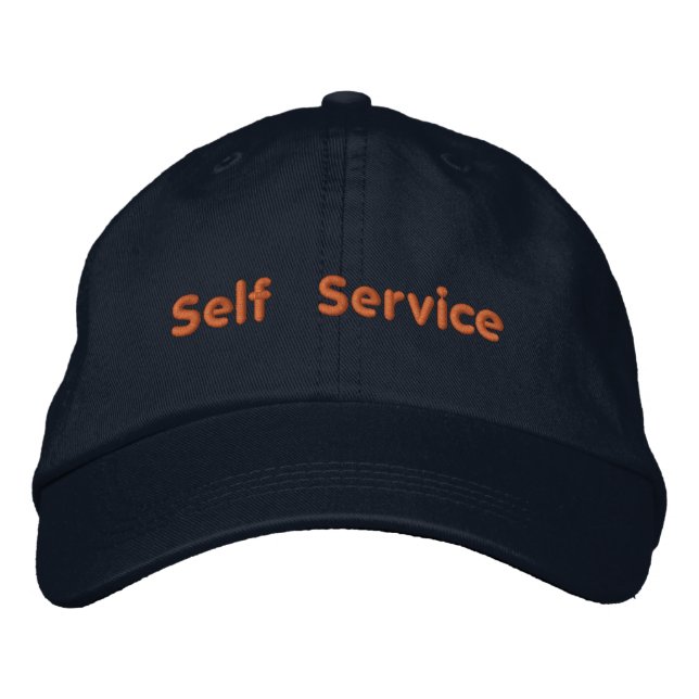 Brodée Texte imprimé élégant d'auto-service - Casquette E (Devant)