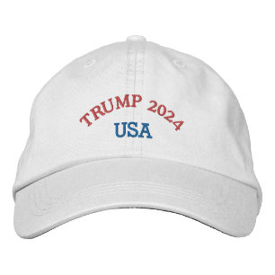BRODÉE TRUMP 2024 CASQUETTE RÉGLABLE - BLANC