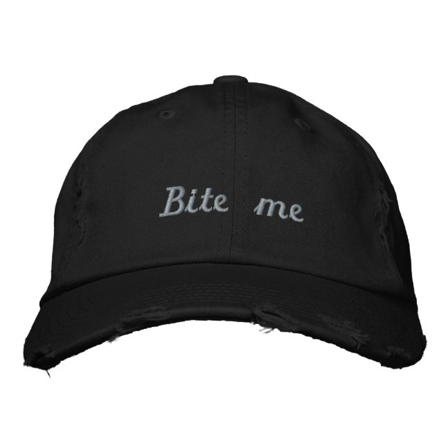 Brodée Turquoise noir de Lyme_Ticked me mordent casquette (Devant)