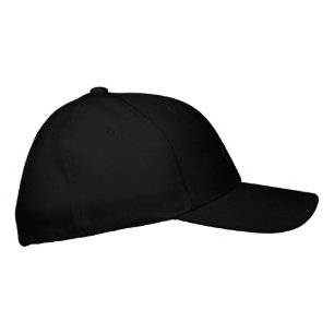 Brodée Une casquette de baseball noire avec le mot "CAP"