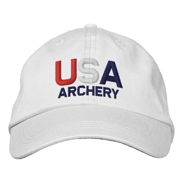 Brodée USA - Casquette blanc brodé (Devant)